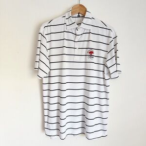Peter Millar Summer Comfort Kiawah Island Ocean Course Golf Polo Stripe Shirt M